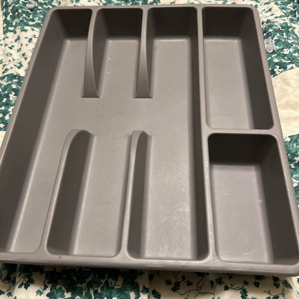 IKEA Flatware‎ Utensil Storage Drawer Divider Organizer Tray Gray Smacker 10x12"